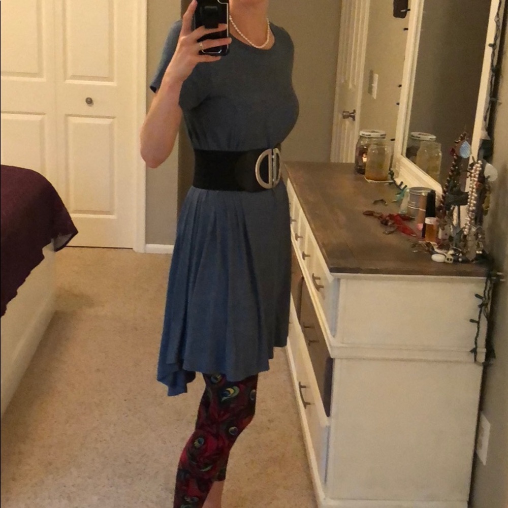 XXS LuLaRoe Carly in heather blue- so soft!